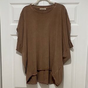 Free people brown Women's Top tee